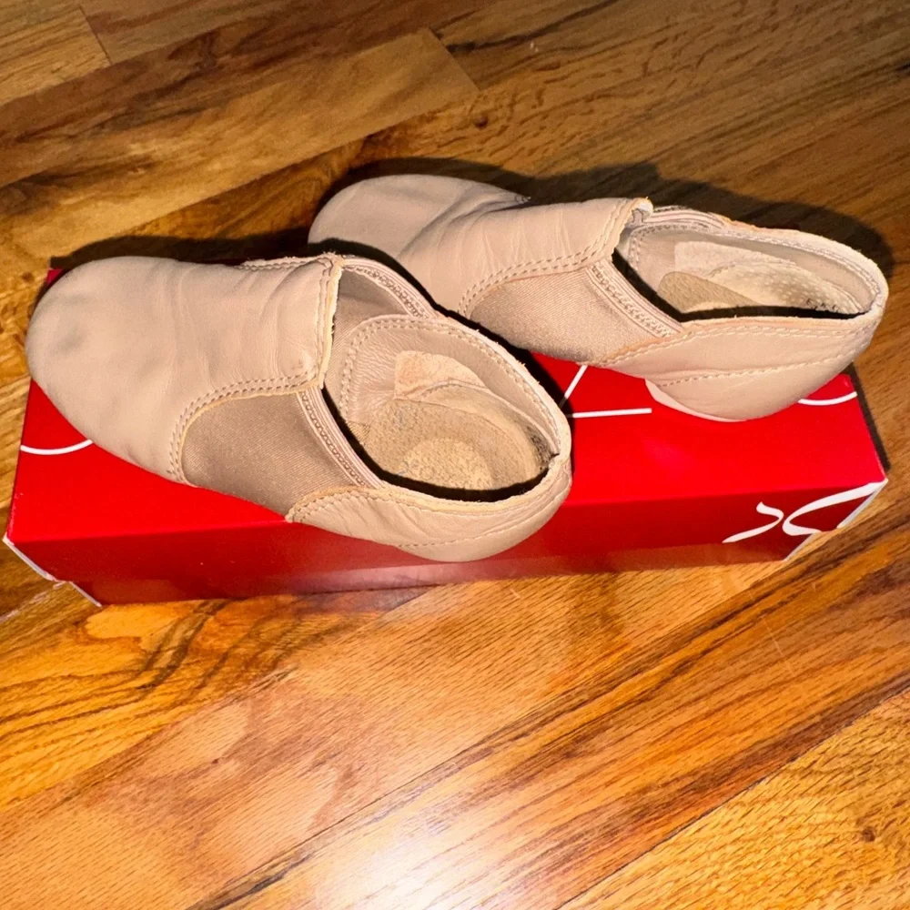 Capezio Kids Pink Tan Jazz Shoes